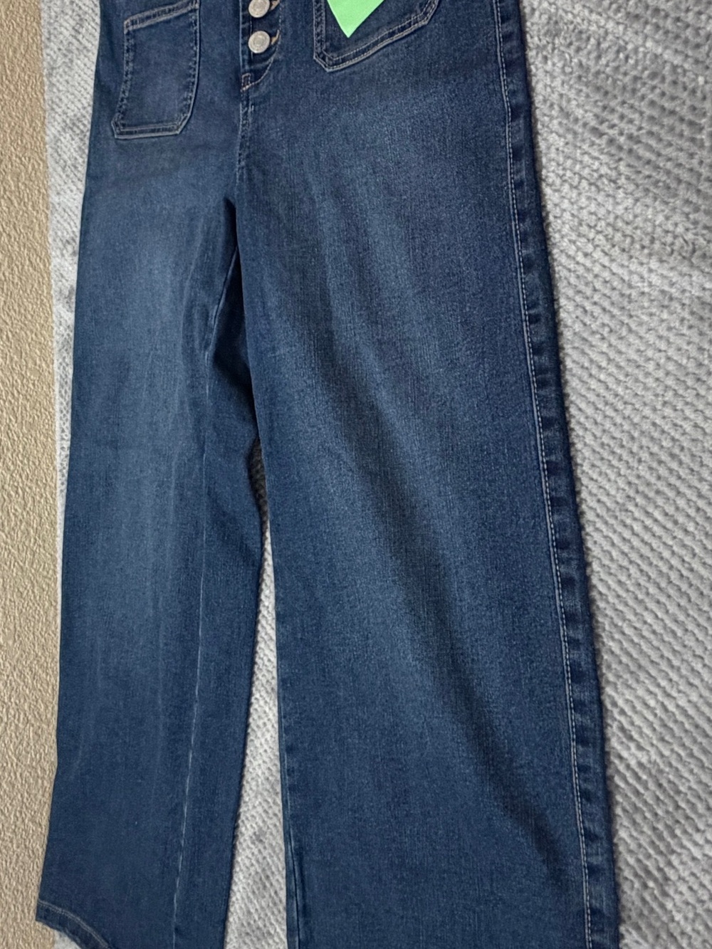 Marc New York Wide-Leg High-Rise Jeans in Dark Blue - Picture 2 of 13